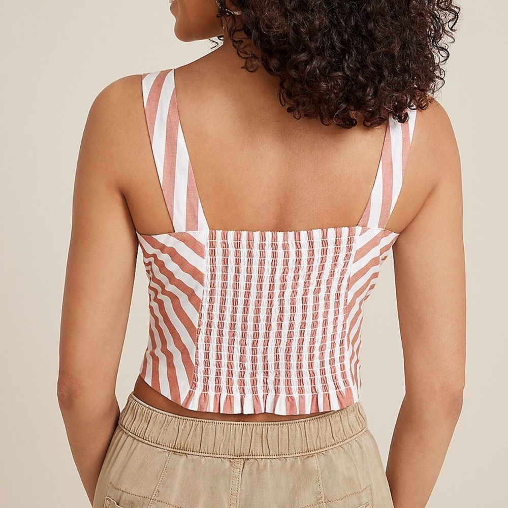Maurices Stripes Corset Tank Top